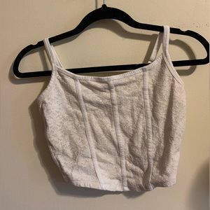 Hollister white crop tank